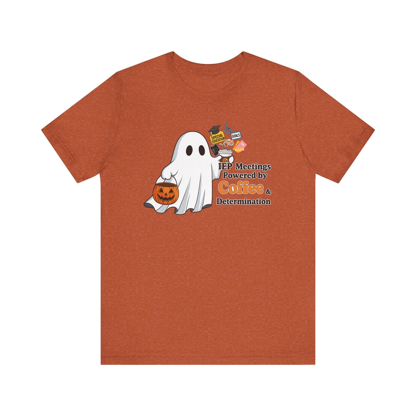 Halloween Ghost Coffee Tee, Funny Halloween Shirt, Unisex Short Sleeve Tee, Spooky Coffee Lover Gift, Autumn Apparel