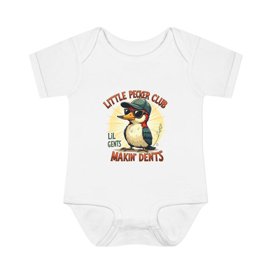 Baby Bodysuit - Little Pecker Club - Makin' Dents, Cute Infant Romper, Boys' Gift, Baby Shower, Newborn Outfit, Fun Baby Clothes