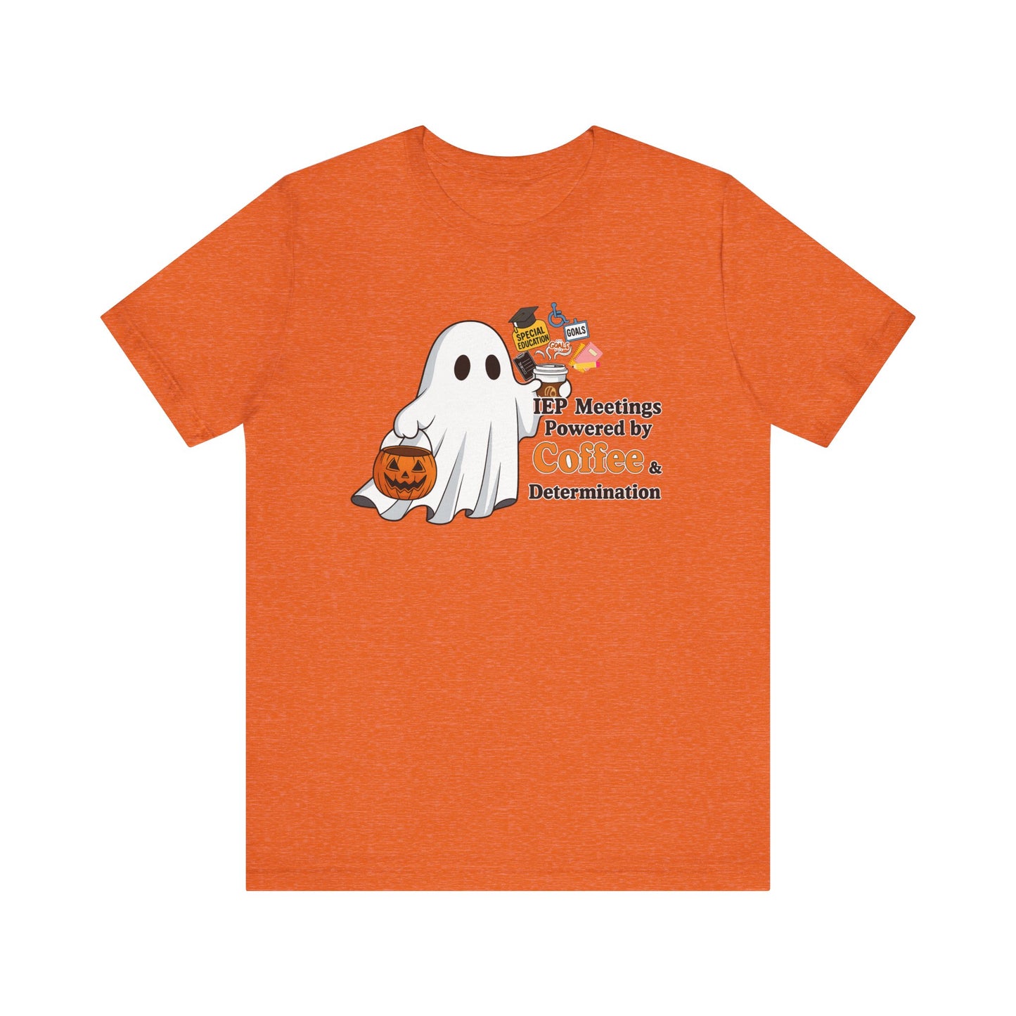 Halloween Ghost Coffee Tee, Funny Halloween Shirt, Unisex Short Sleeve Tee, Spooky Coffee Lover Gift, Autumn Apparel