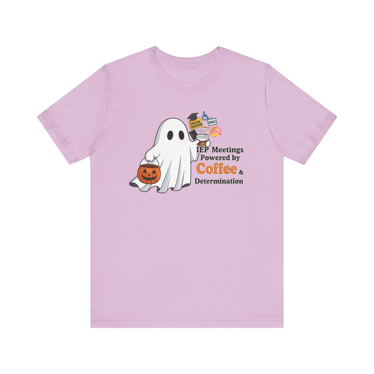 Halloween Ghost Coffee Tee, Funny Halloween Shirt, Unisex Short Sleeve Tee, Spooky Coffee Lover Gift, Autumn Apparel