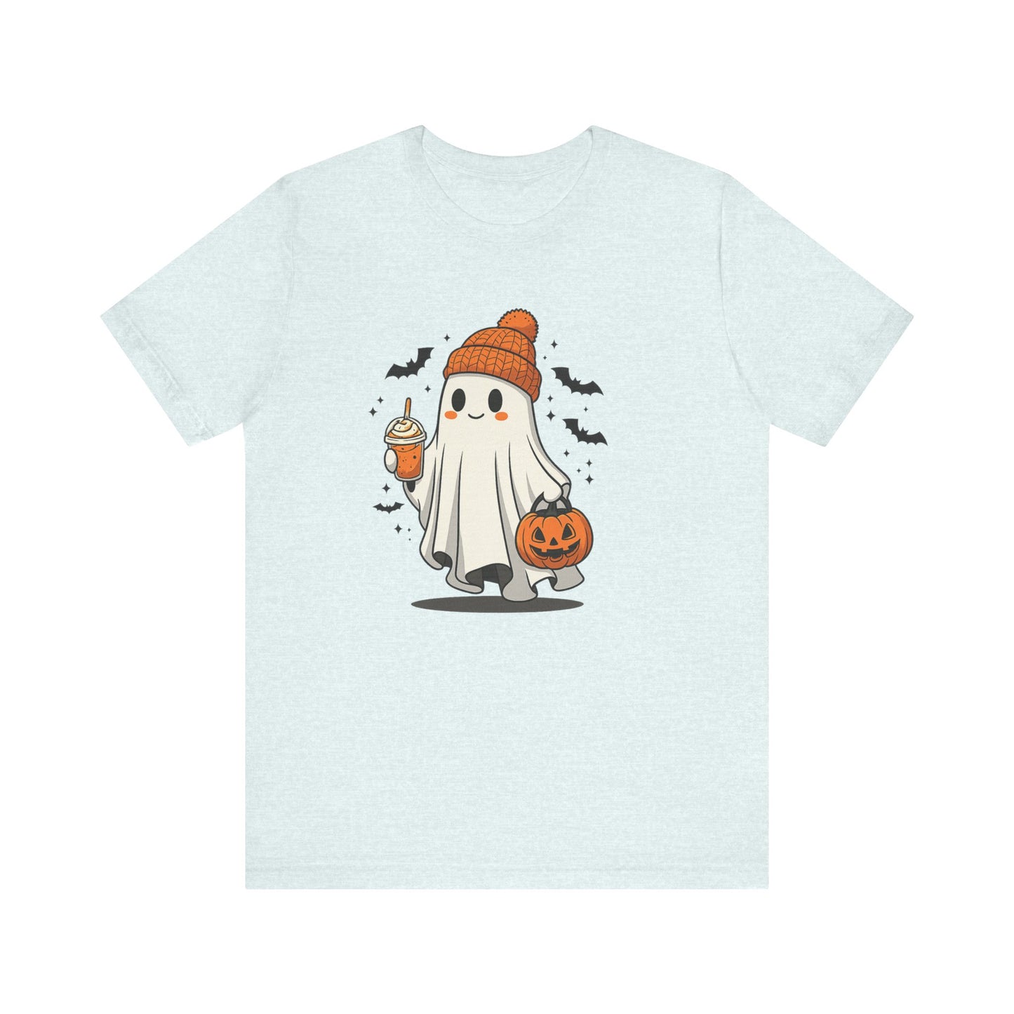 Halloween Ghost Short Sleeve Tee, Cute Ghost Shirt, Fall Apparel, Halloween Costume Top, Unisex Halloween Shirt