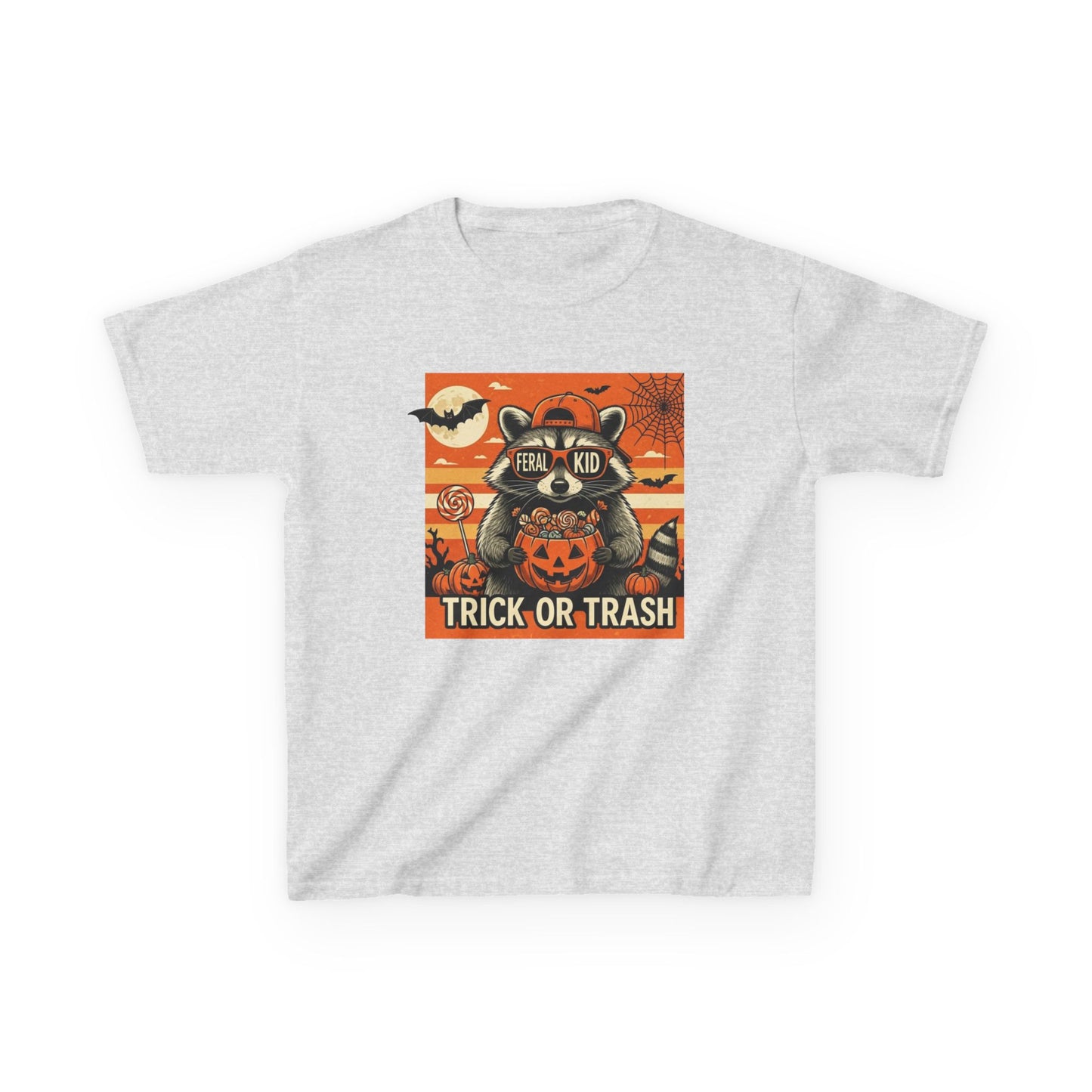 Halloween Kids Tee - Trick or Trash, Spooky Shirt, Pumpkin Costume, Toddler Halloween Wear, Fun Kids Clothing