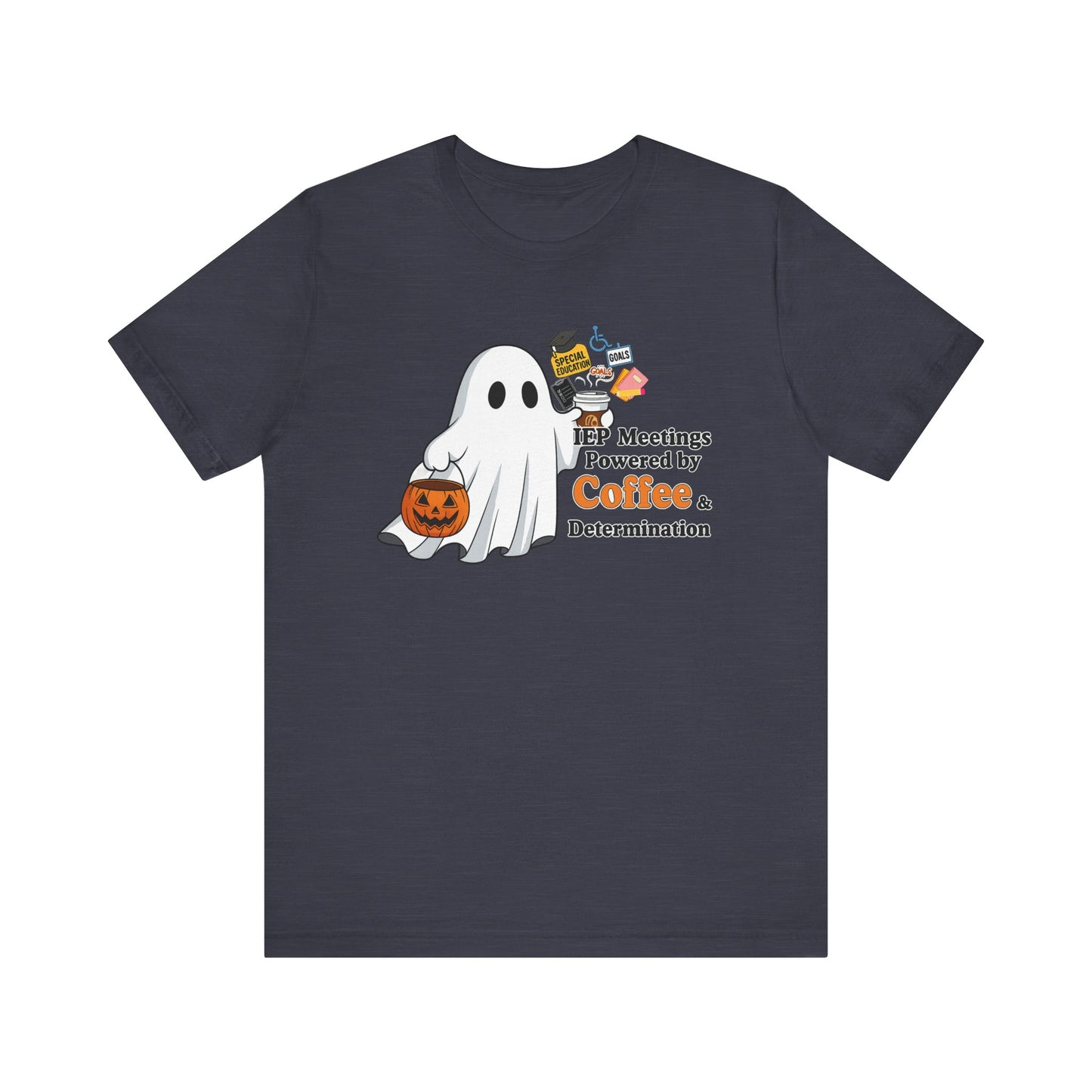 Halloween Ghost Coffee Tee, Funny Halloween Shirt, Unisex Short Sleeve Tee, Spooky Coffee Lover Gift, Autumn Apparel