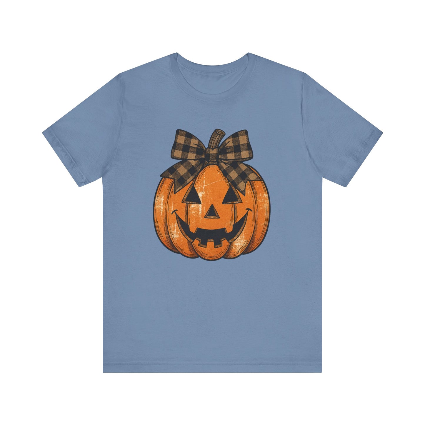 Halloween Pumpkin Tee, Unisex Short Sleeve Shirt, Fall Apparel, Cute Halloween Gift, Pumpkin Shirt, Spooky Season Fashion