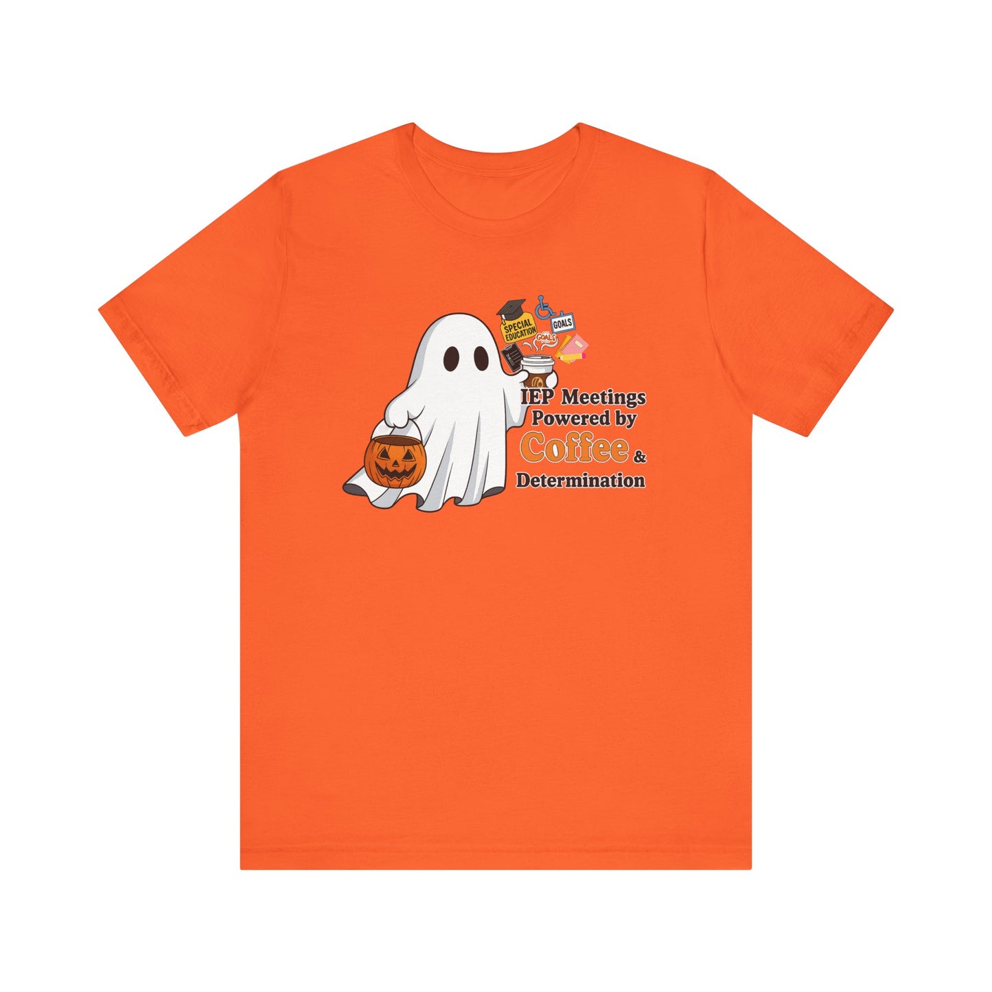 Halloween Ghost Coffee Tee, Funny Halloween Shirt, Unisex Short Sleeve Tee, Spooky Coffee Lover Gift, Autumn Apparel