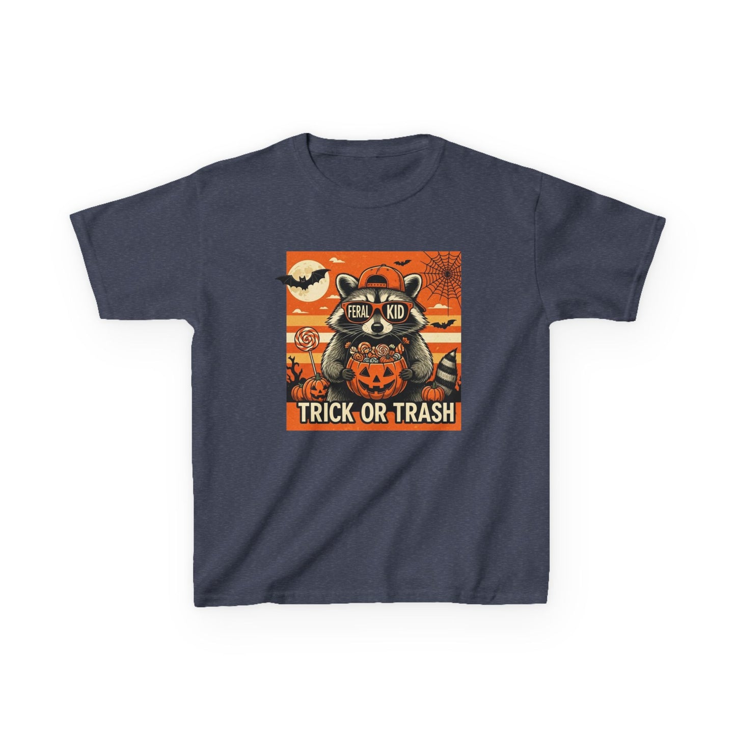 Halloween Kids Tee - Trick or Trash, Spooky Shirt, Pumpkin Costume, Toddler Halloween Wear, Fun Kids Clothing