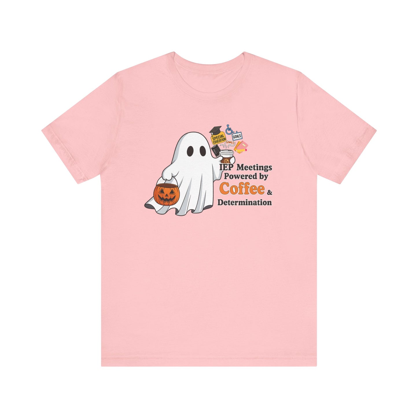 Halloween Ghost Coffee Tee, Funny Halloween Shirt, Unisex Short Sleeve Tee, Spooky Coffee Lover Gift, Autumn Apparel