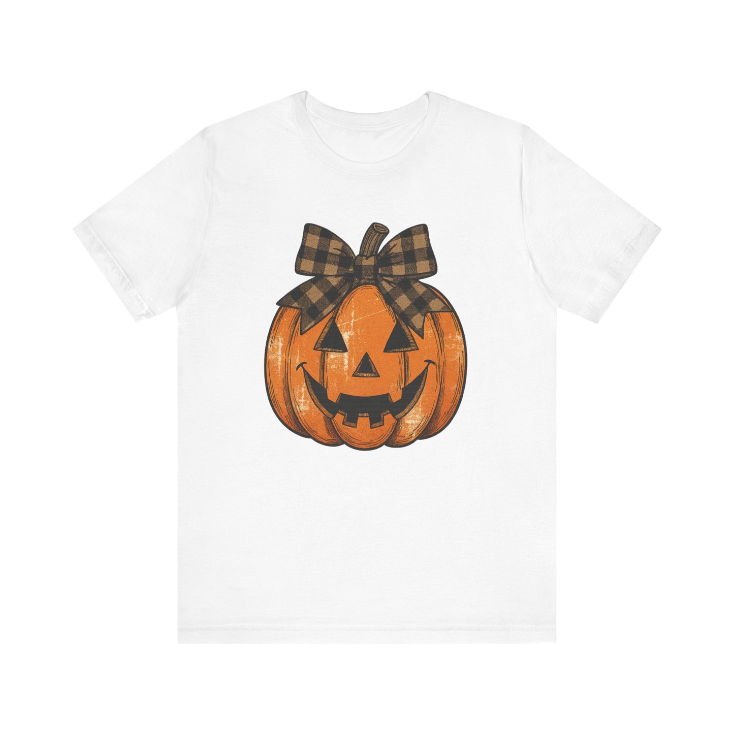 Halloween Pumpkin Tee, Unisex Short Sleeve Shirt, Fall Apparel, Cute Halloween Gift, Pumpkin Shirt, Spooky Season Fashion