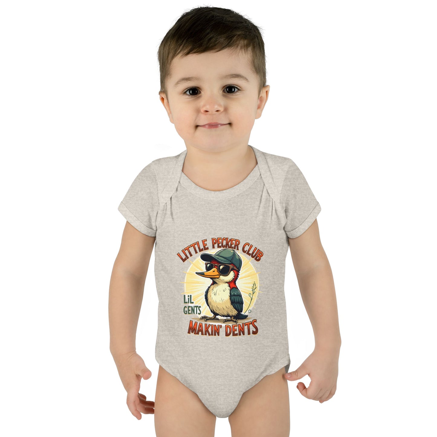 Baby Bodysuit - Little Pecker Club - Makin' Dents, Cute Infant Romper, Boys' Gift, Baby Shower, Newborn Outfit, Fun Baby Clothes