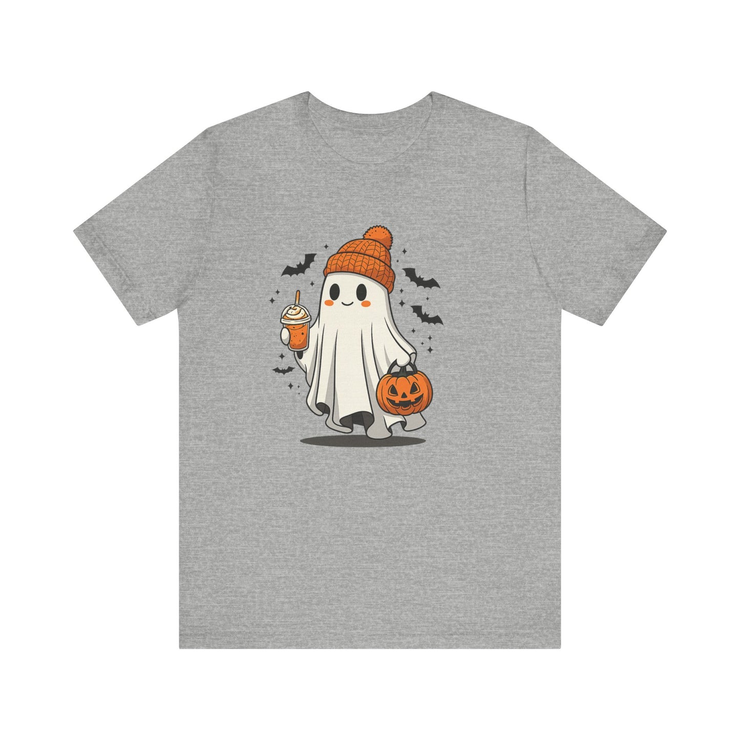 Halloween Ghost Short Sleeve Tee, Cute Ghost Shirt, Fall Apparel, Halloween Costume Top, Unisex Halloween Shirt