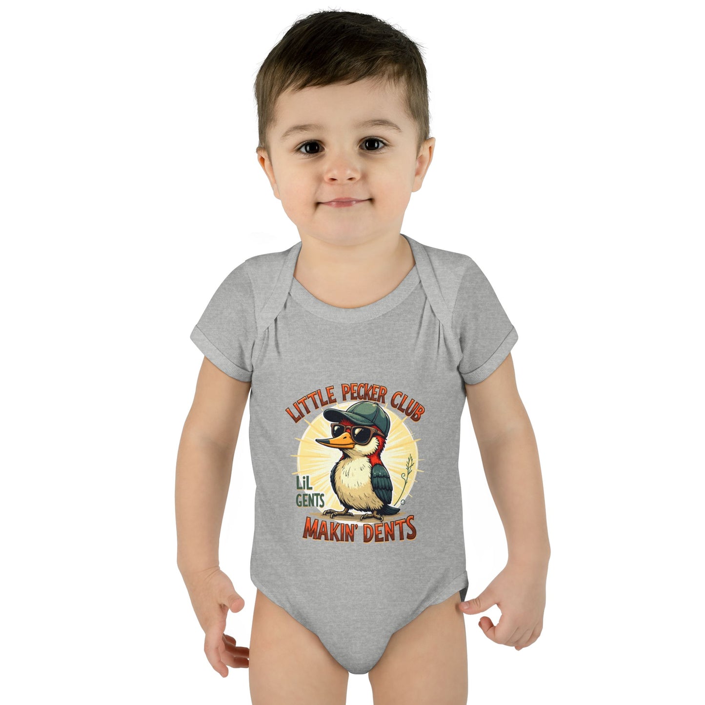 Baby Bodysuit - Little Pecker Club - Makin' Dents, Cute Infant Romper, Boys' Gift, Baby Shower, Newborn Outfit, Fun Baby Clothes