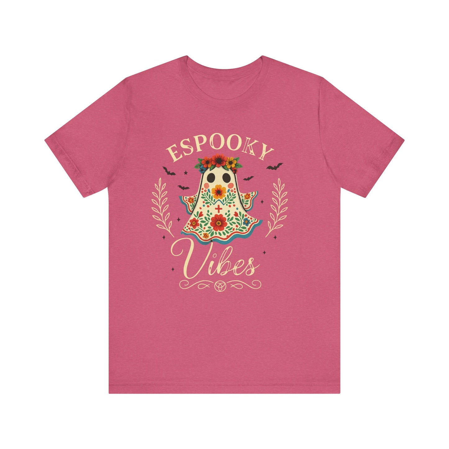 Spooky Ghost Tee - Unisex Jersey Short Sleeve T-Shirt, Halloween Shirt, Cute Ghost Graphic Tee, Fall Fashion, Gift for Her