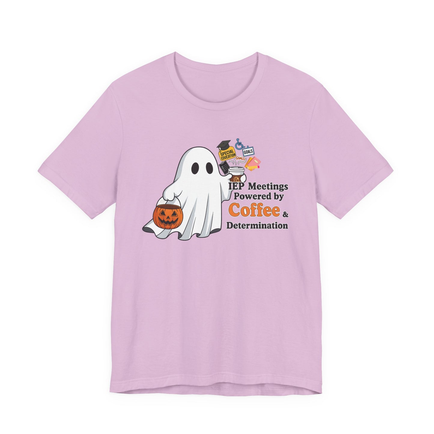 Halloween Ghost Coffee Tee, Funny Halloween Shirt, Unisex Short Sleeve Tee, Spooky Coffee Lover Gift, Autumn Apparel