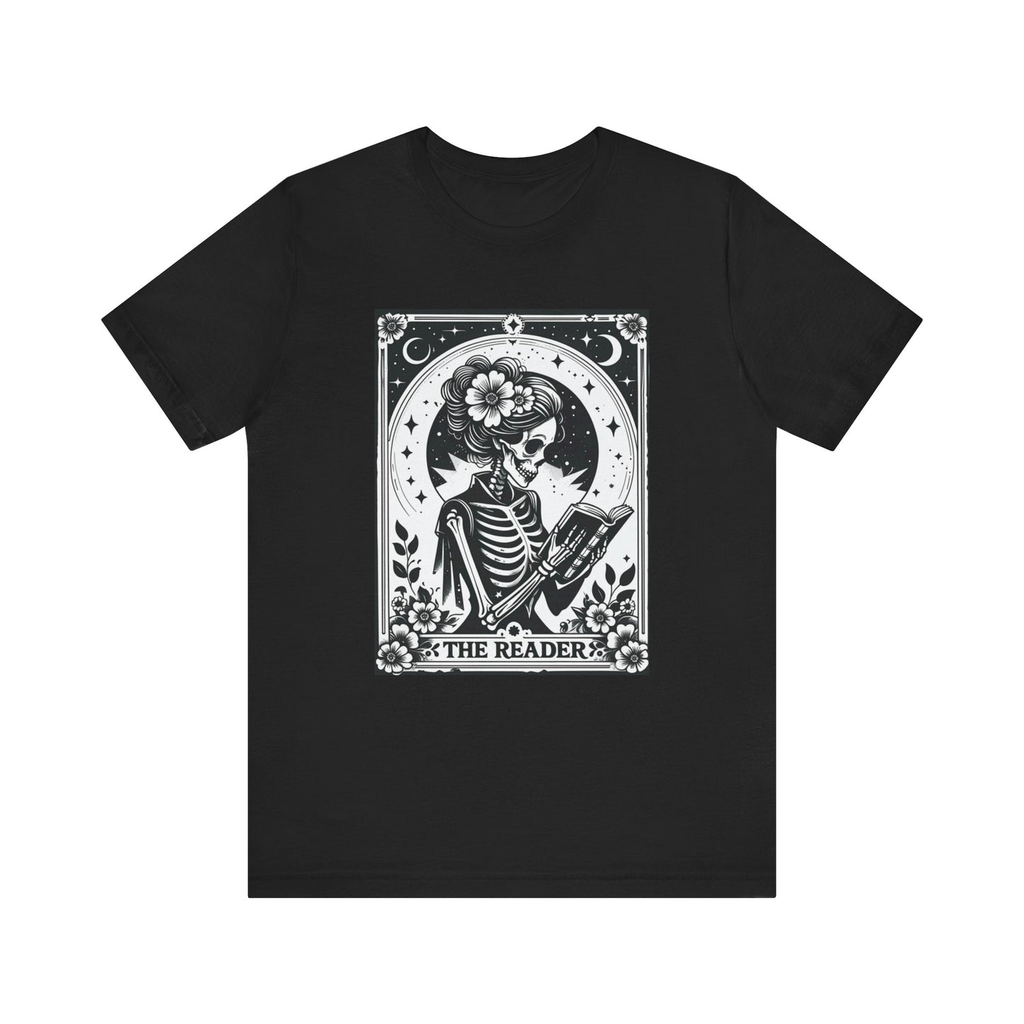 Skeleton Reader Unisex Tee, Book Lover Gift, Halloween Apparel, Cozy Literature Shirt, Unique Graphic Tee, Literary T-Shirt