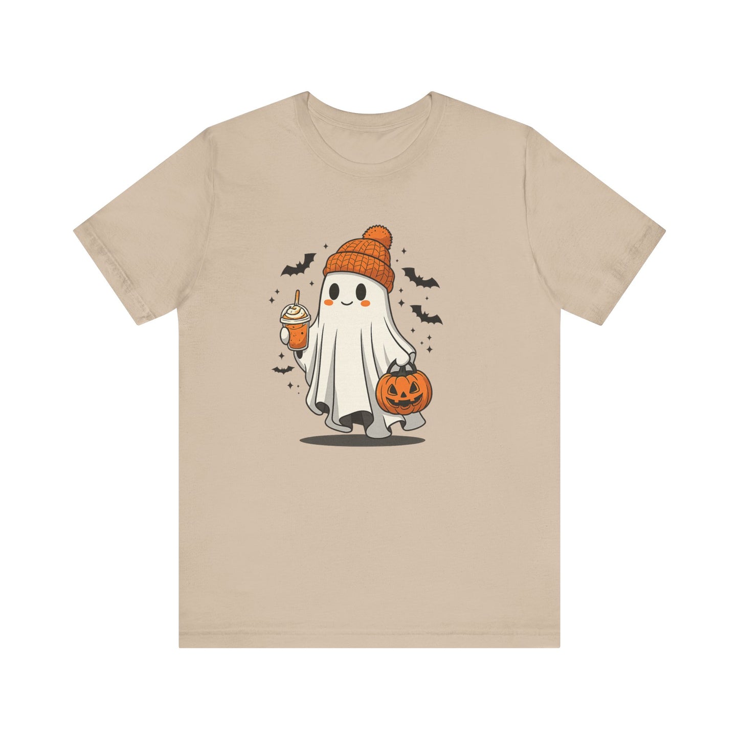 Halloween Ghost Short Sleeve Tee, Cute Ghost Shirt, Fall Apparel, Halloween Costume Top, Unisex Halloween Shirt