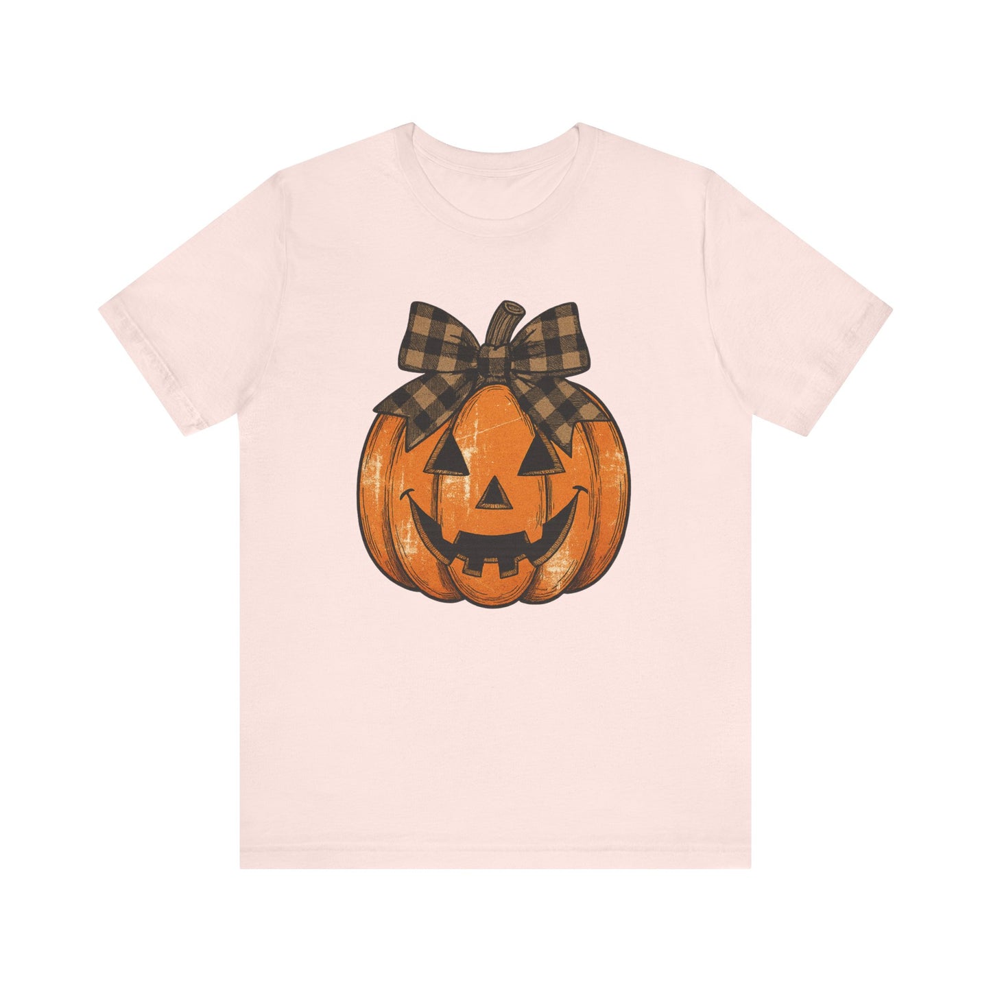 Halloween Pumpkin Tee, Unisex Short Sleeve Shirt, Fall Apparel, Cute Halloween Gift, Pumpkin Shirt, Spooky Season Fashion
