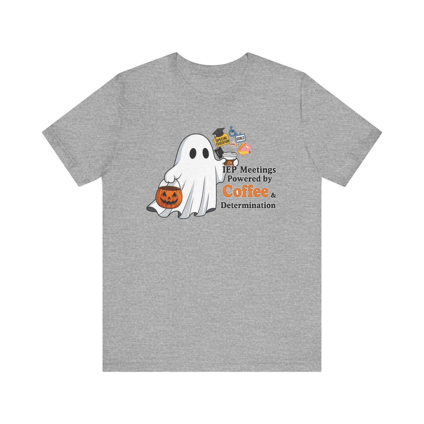 Halloween Ghost Coffee Tee, Funny Halloween Shirt, Unisex Short Sleeve Tee, Spooky Coffee Lover Gift, Autumn Apparel