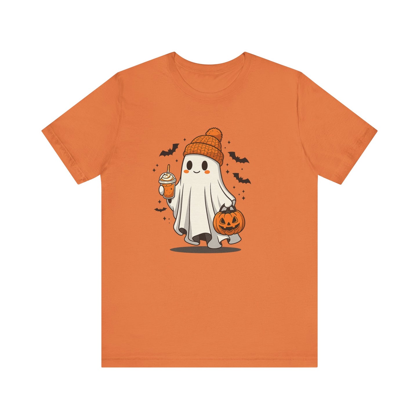 Halloween Ghost Short Sleeve Tee, Cute Ghost Shirt, Fall Apparel, Halloween Costume Top, Unisex Halloween Shirt