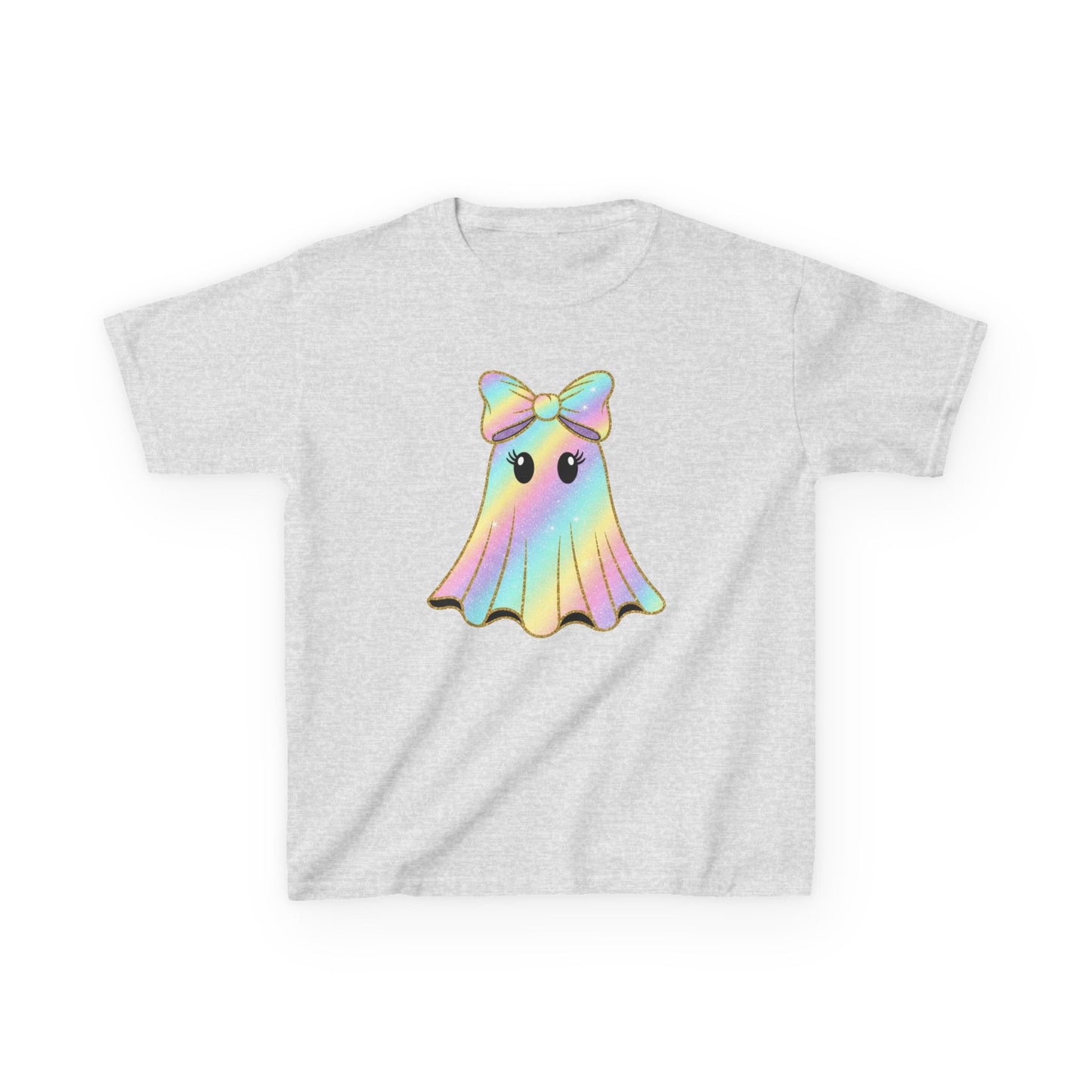 Rainbow Ghost Kids Tee, Cute Kids Shirt, Adorable Ghost Design, Fun Playful T-shirt