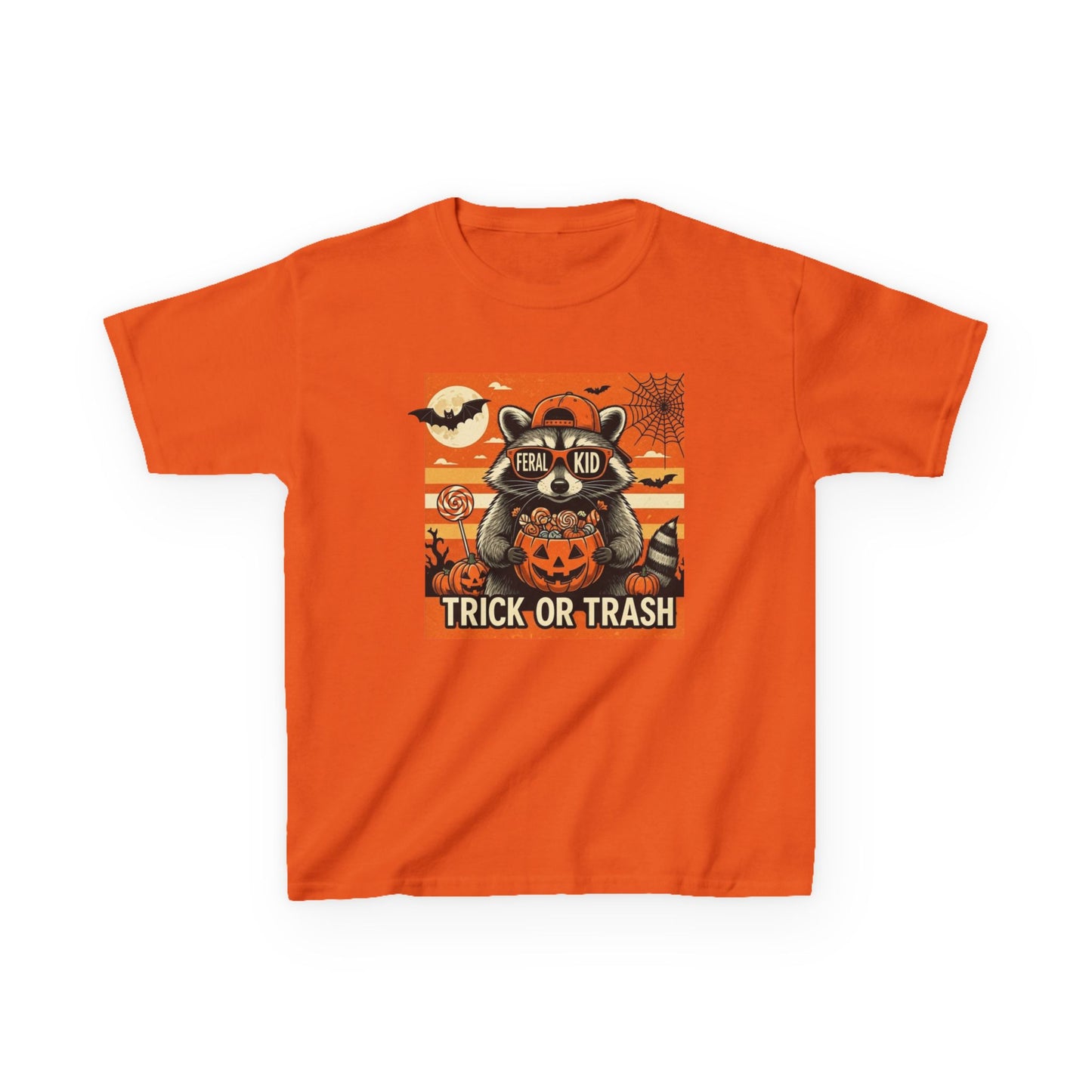 Halloween Kids Tee - Trick or Trash, Spooky Shirt, Pumpkin Costume, Toddler Halloween Wear, Fun Kids Clothing