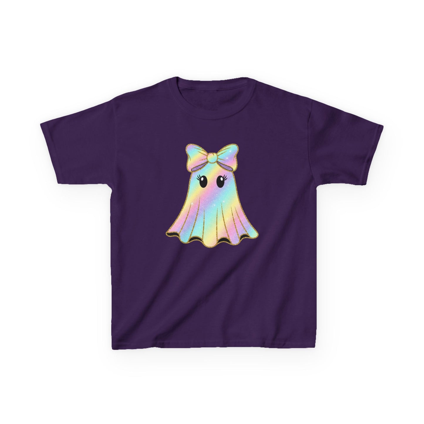 Rainbow Ghost Kids Tee, Cute Kids Shirt, Adorable Ghost Design, Fun Playful T-shirt