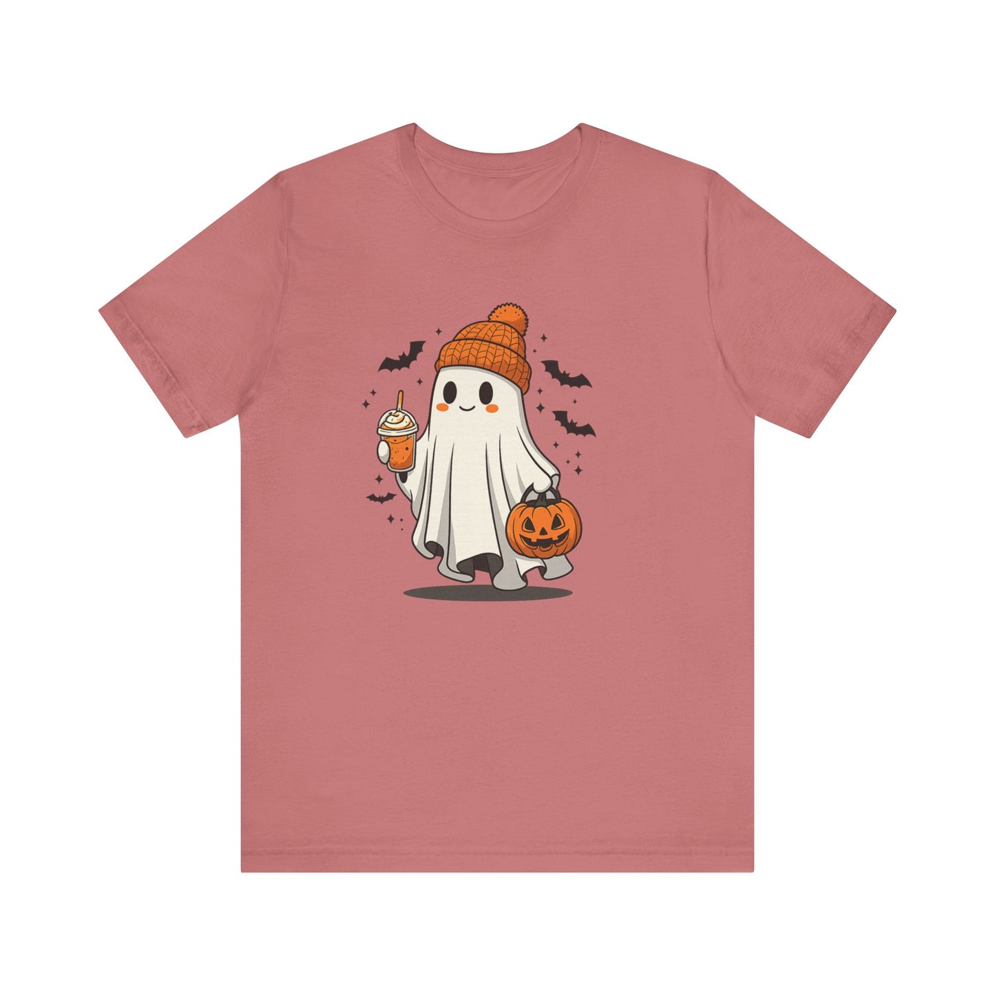 Halloween Ghost Short Sleeve Tee, Cute Ghost Shirt, Fall Apparel, Halloween Costume Top, Unisex Halloween Shirt