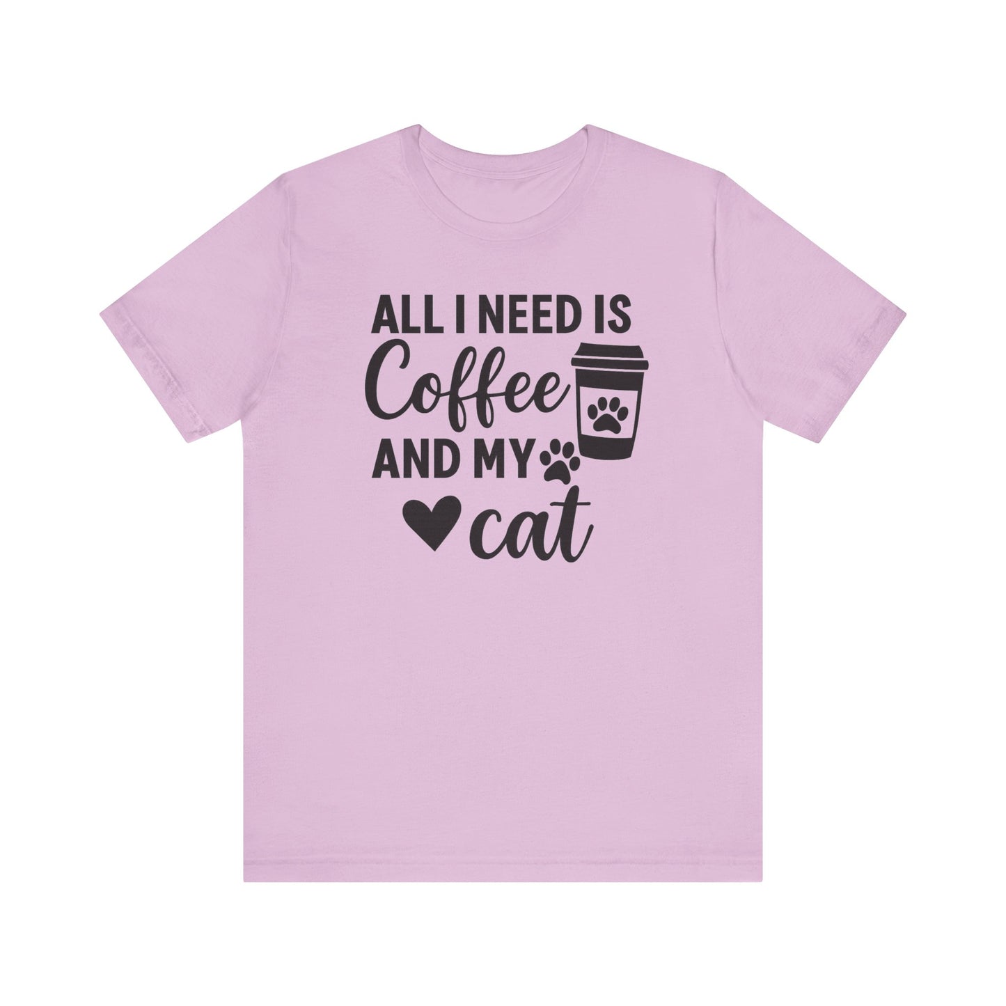 Coffee and Cat Lover Tee, Funny Pet Owner Shirt, Gift for Cat Moms, Cozy Lifestyle Top, Cute Graphic T-Shirt