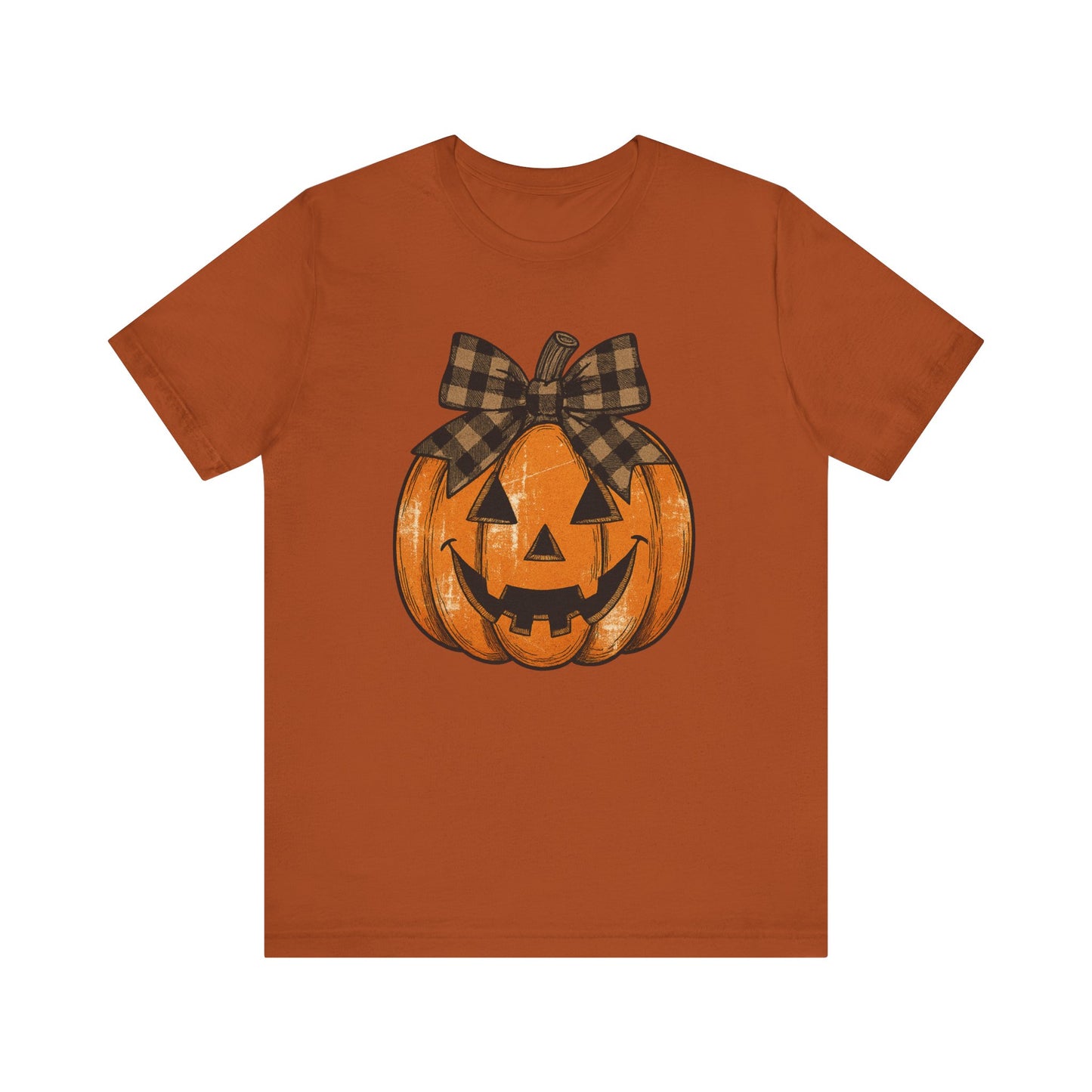 Halloween Pumpkin Tee, Unisex Short Sleeve Shirt, Fall Apparel, Cute Halloween Gift, Pumpkin Shirt, Spooky Season Fashion