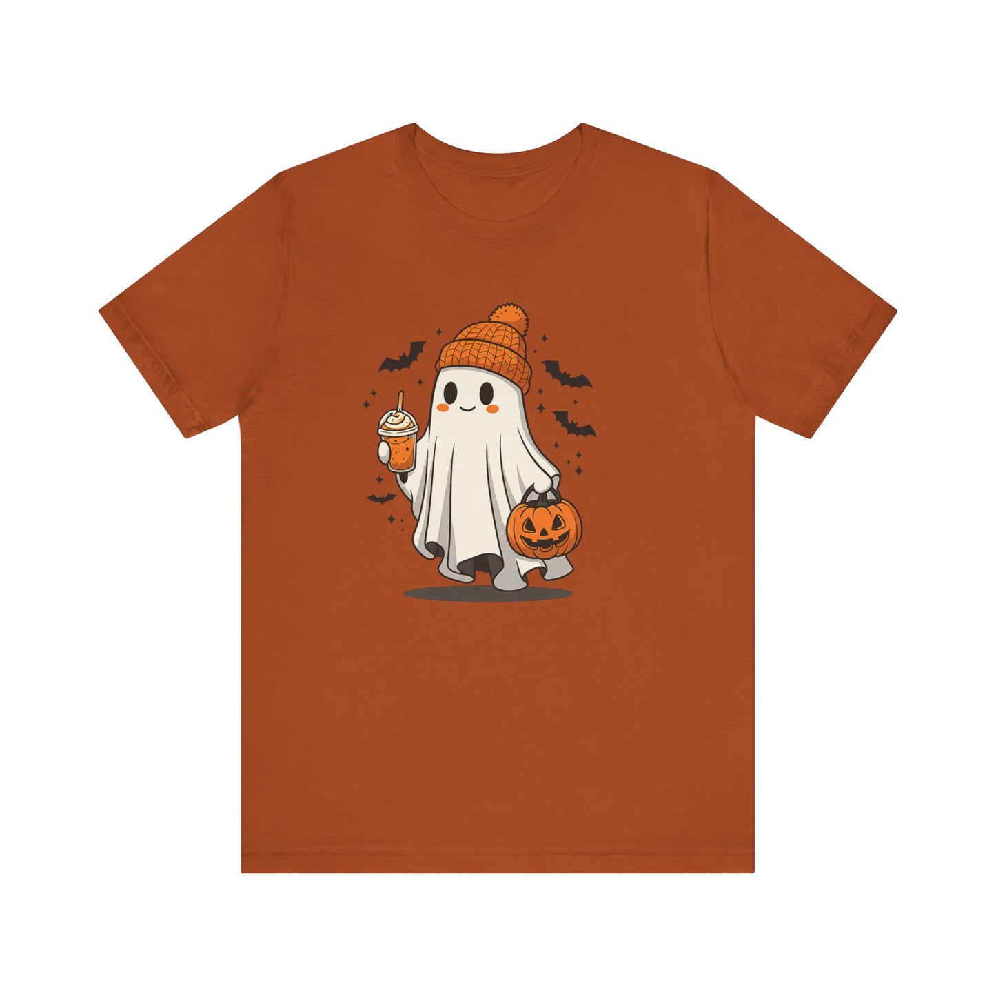 Halloween Ghost Short Sleeve Tee, Cute Ghost Shirt, Fall Apparel, Halloween Costume Top, Unisex Halloween Shirt