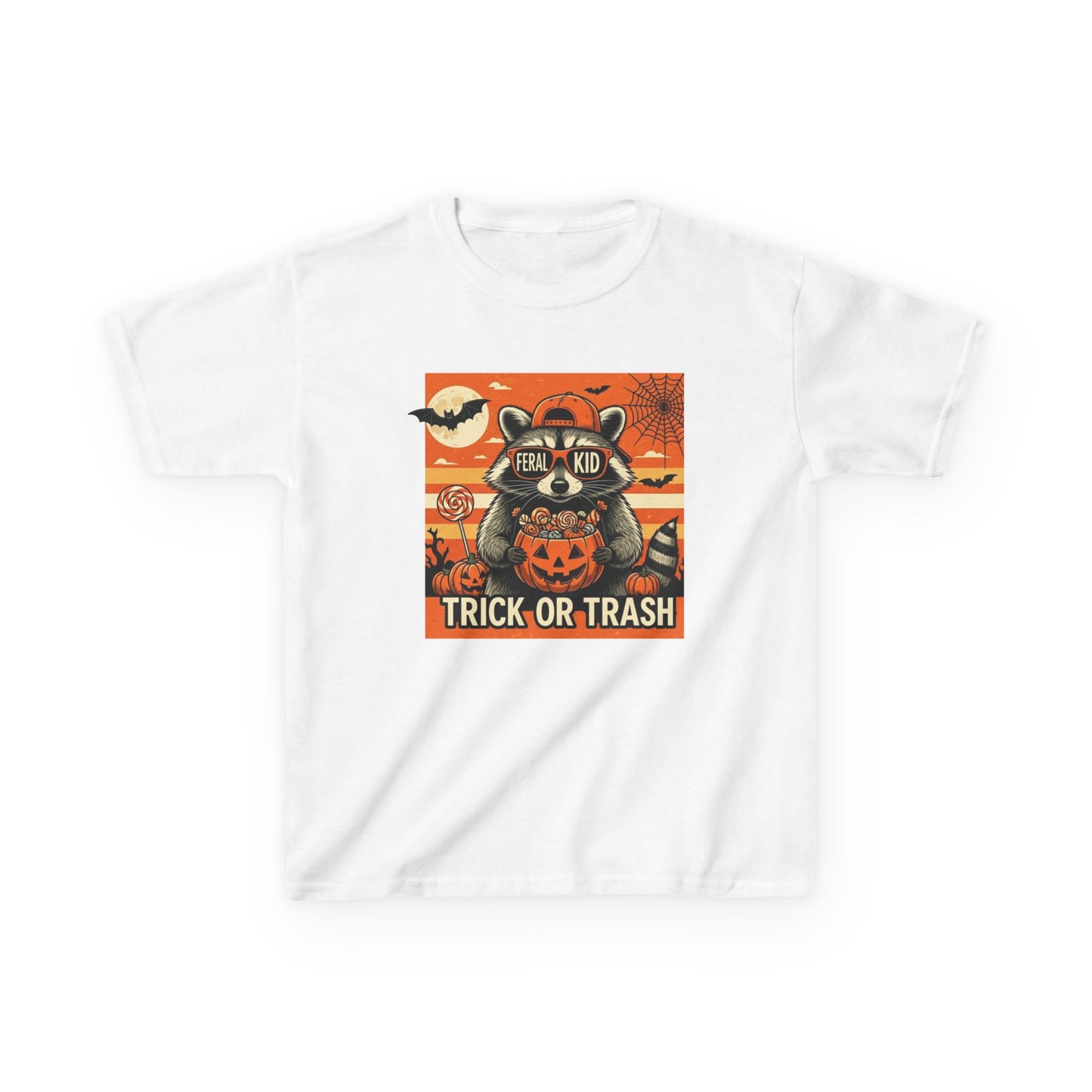 Halloween Kids Tee - Trick or Trash, Spooky Shirt, Pumpkin Costume, Toddler Halloween Wear, Fun Kids Clothing