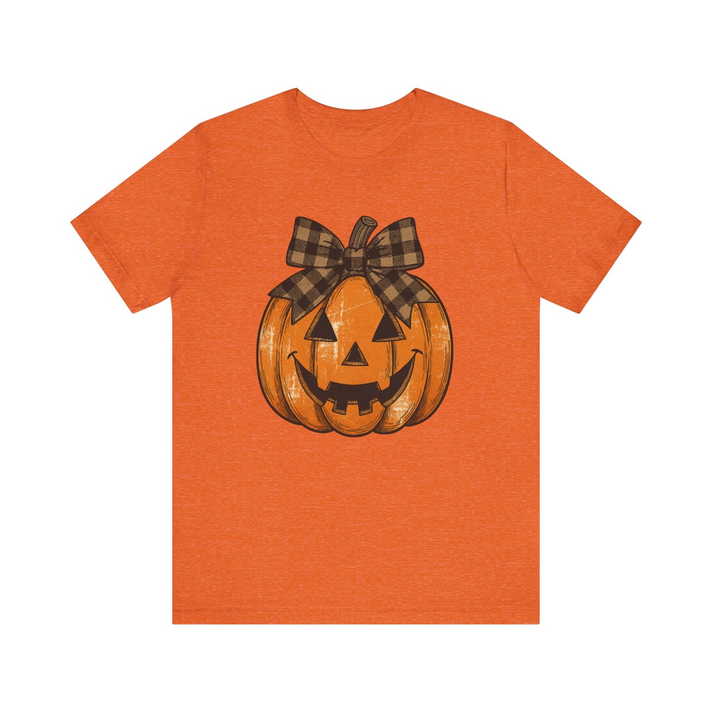 Halloween Pumpkin Tee, Unisex Short Sleeve Shirt, Fall Apparel, Cute Halloween Gift, Pumpkin Shirt, Spooky Season Fashion