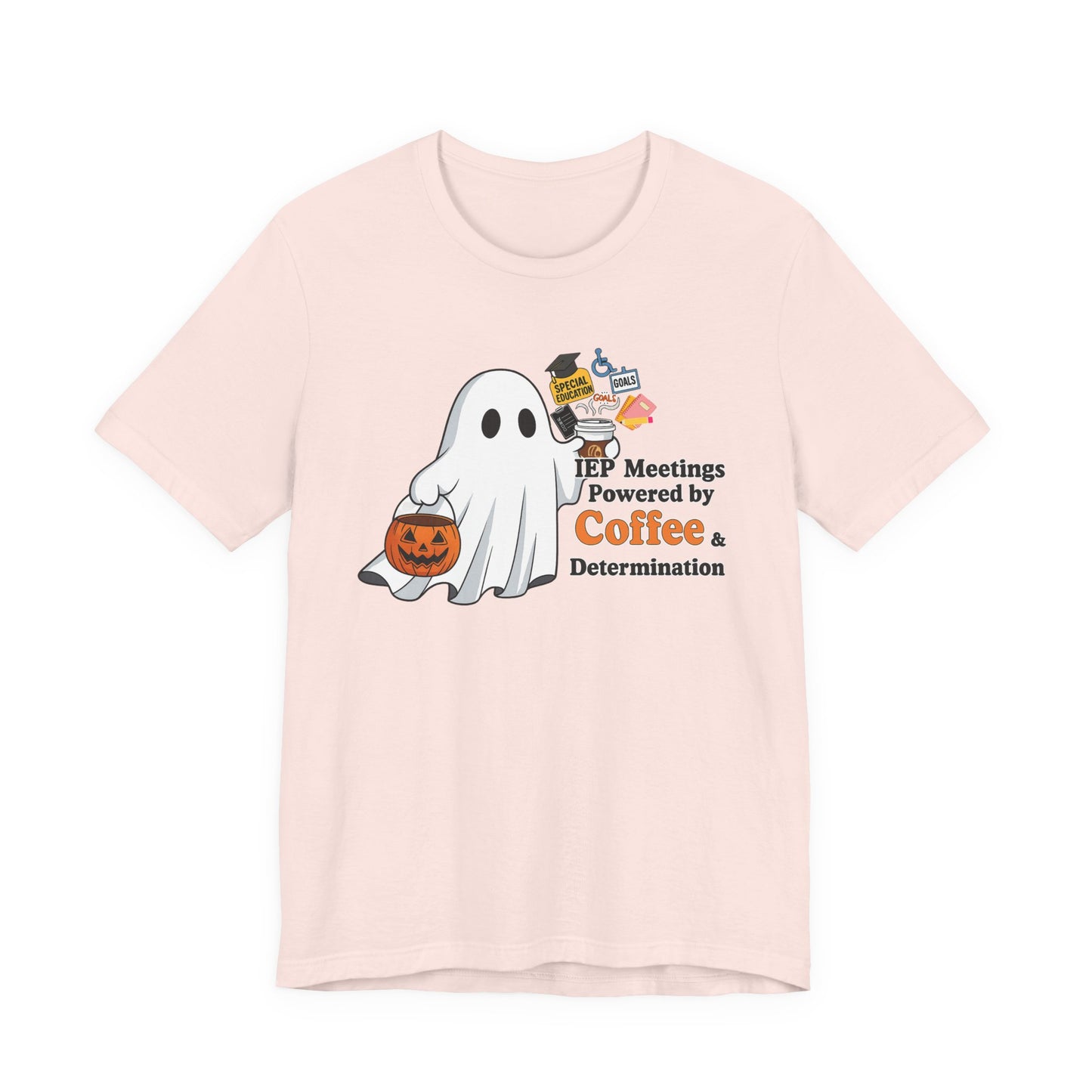 Halloween Ghost Coffee Tee, Funny Halloween Shirt, Unisex Short Sleeve Tee, Spooky Coffee Lover Gift, Autumn Apparel