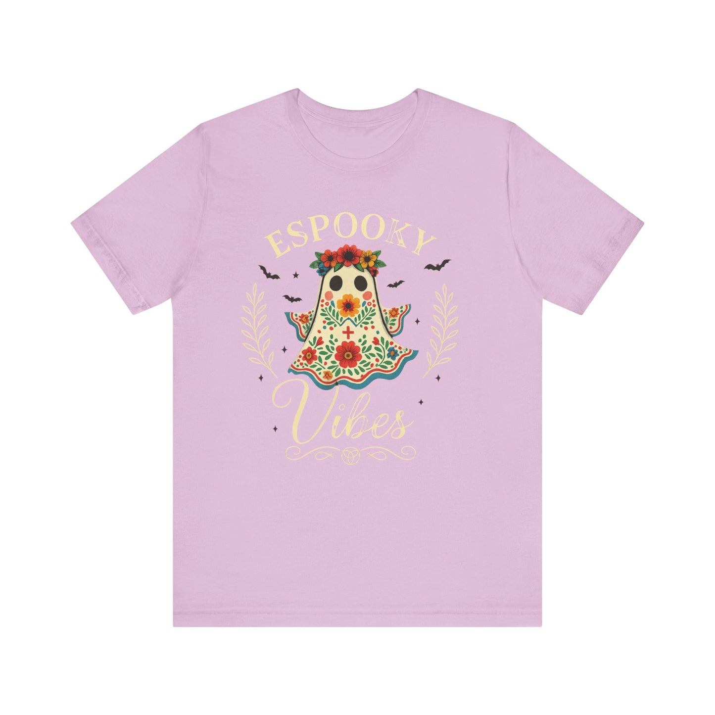 Spooky Ghost Tee - Unisex Jersey Short Sleeve T-Shirt, Halloween Shirt, Cute Ghost Graphic Tee, Fall Fashion, Gift for Her