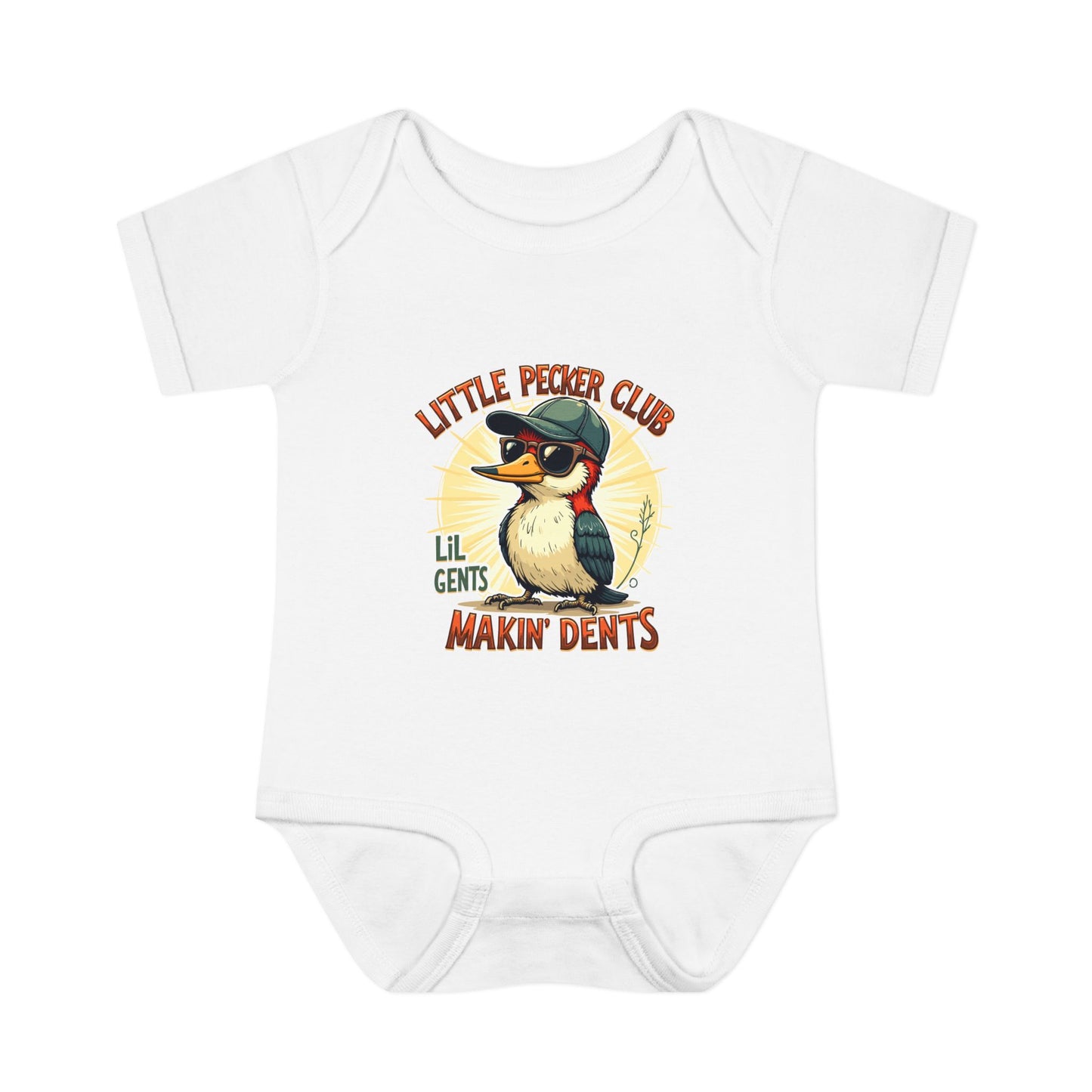 Baby Bodysuit - Little Pecker Club - Makin' Dents, Cute Infant Romper, Boys' Gift, Baby Shower, Newborn Outfit, Fun Baby Clothes