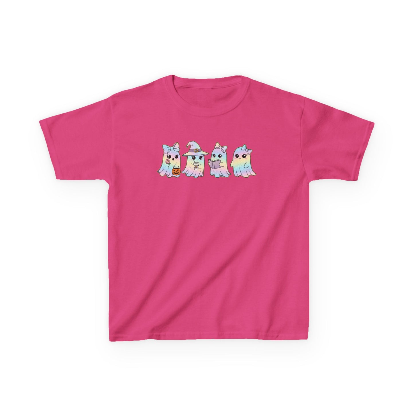 Rainbow Ghosts Kids Tee, Fun T-Shirt, Cute Kids Clothing, Playful Kids Apparel