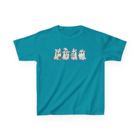 Rainbow Ghosts Kids Tee, Fun T-Shirt, Cute Kids Clothing, Playful Kids Apparel