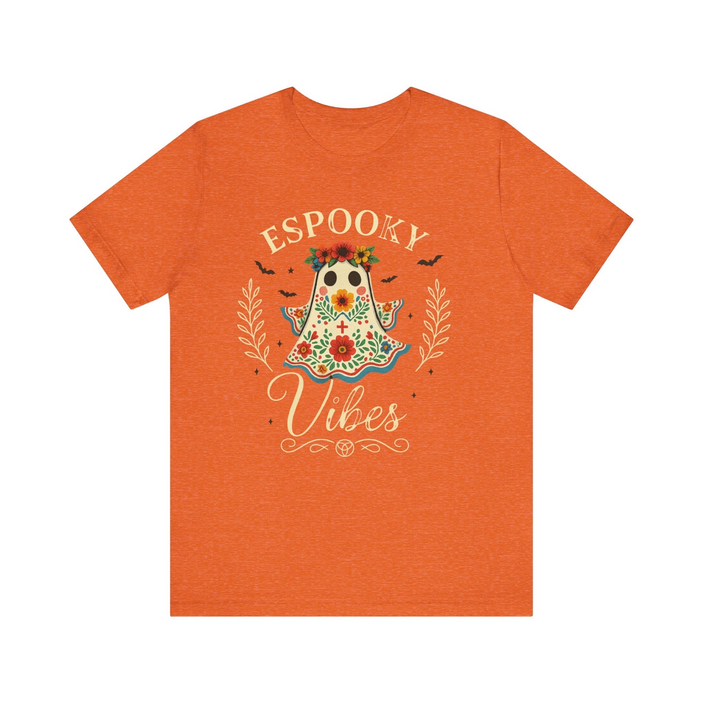 Spooky Ghost Tee - Unisex Jersey Short Sleeve T-Shirt, Halloween Shirt, Cute Ghost Graphic Tee, Fall Fashion, Gift for Her