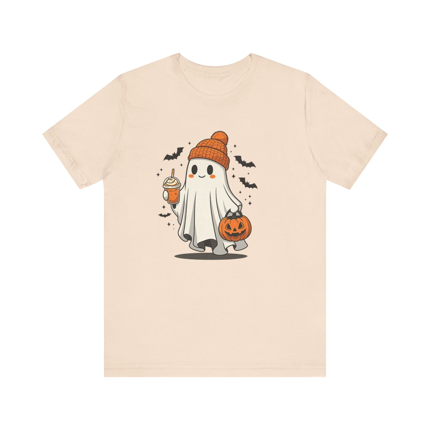 Halloween Ghost Short Sleeve Tee, Cute Ghost Shirt, Fall Apparel, Halloween Costume Top, Unisex Halloween Shirt