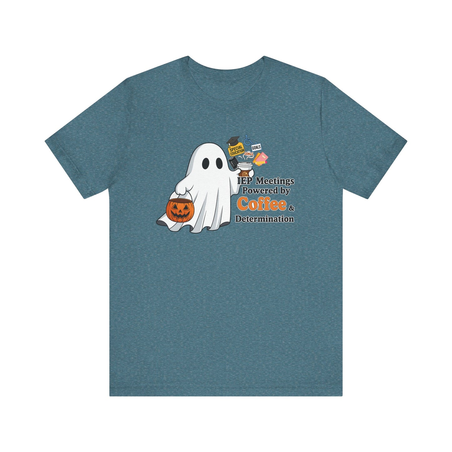 Halloween Ghost Coffee Tee, Funny Halloween Shirt, Unisex Short Sleeve Tee, Spooky Coffee Lover Gift, Autumn Apparel