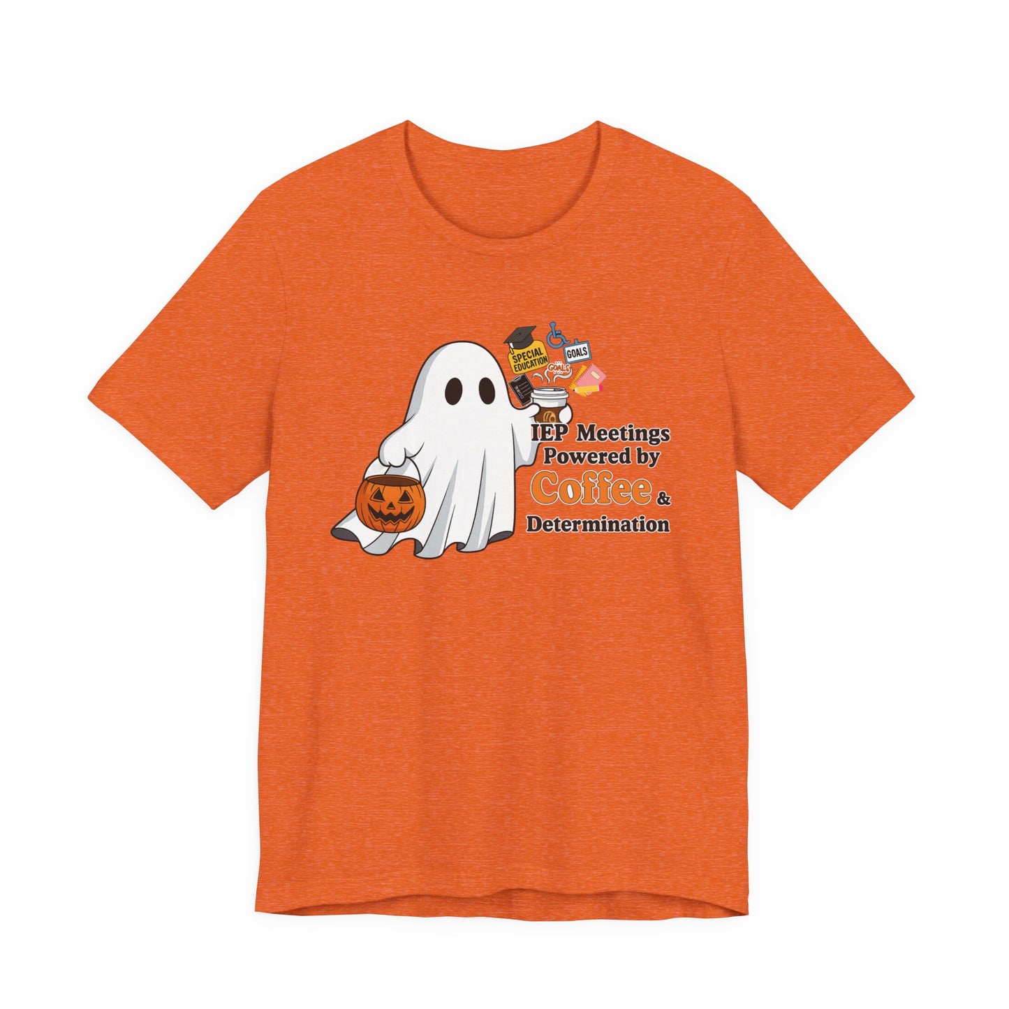 Halloween Ghost Coffee Tee, Funny Halloween Shirt, Unisex Short Sleeve Tee, Spooky Coffee Lover Gift, Autumn Apparel